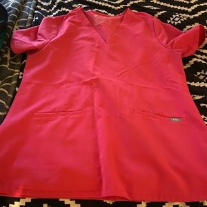 Figs Shocking Pink Casma top size xl